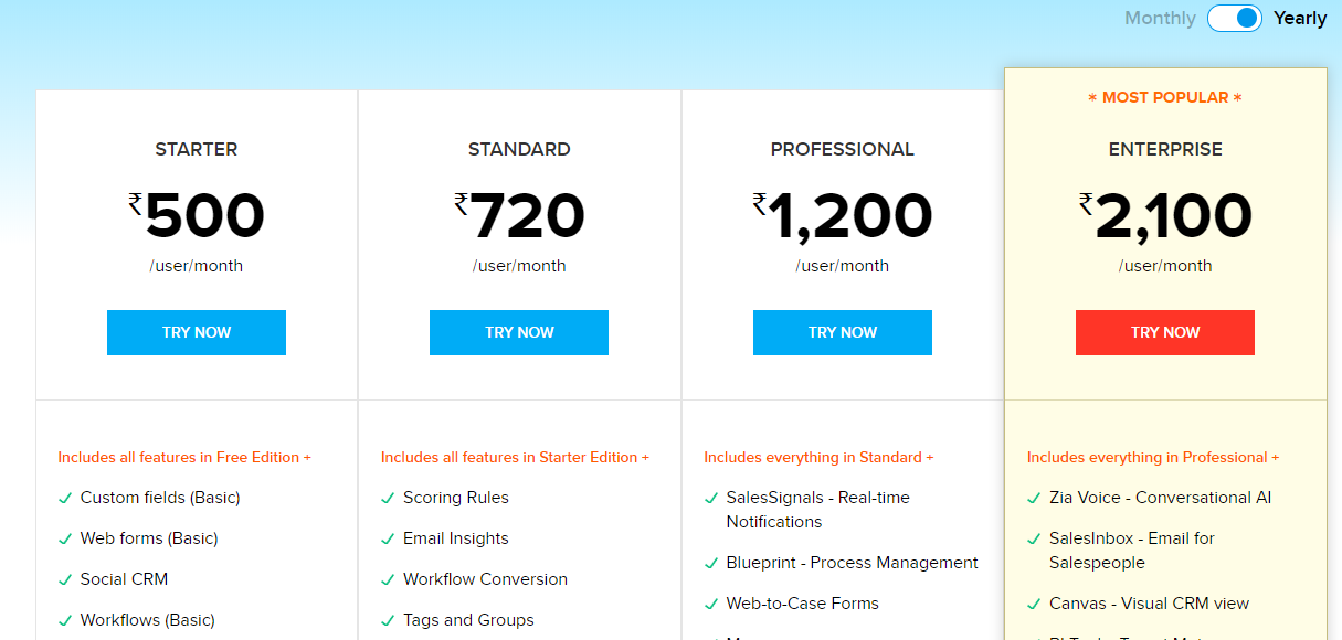 Fixed plan applying to a wide user base - an example of SaaS pricing